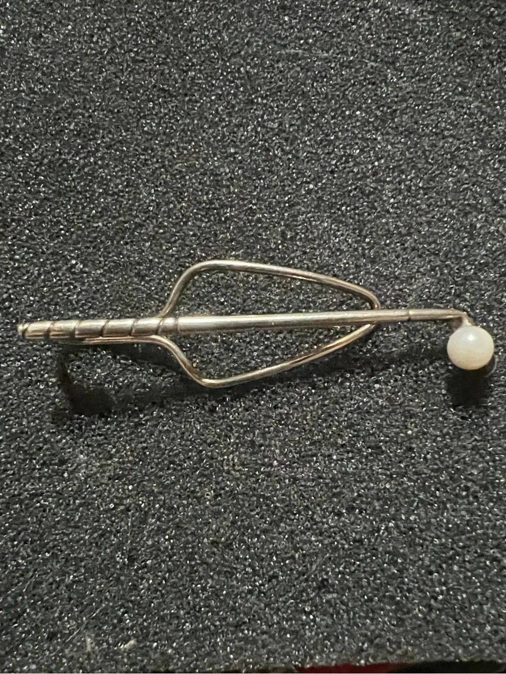 Tiffany & Co. Sterling Golf Club With Pearl $Clip/Tie Clip